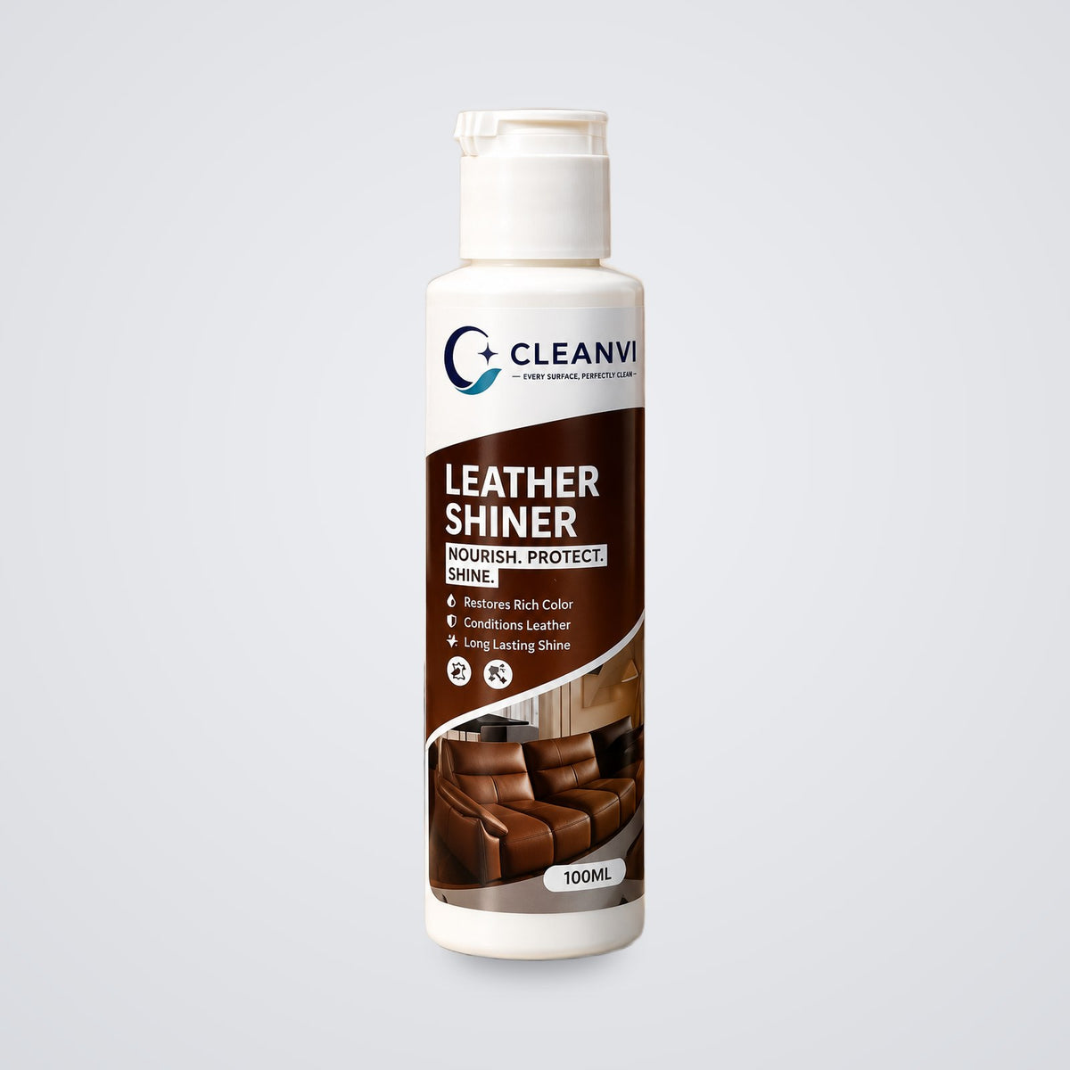 CleanViq Leather Shiner bottle